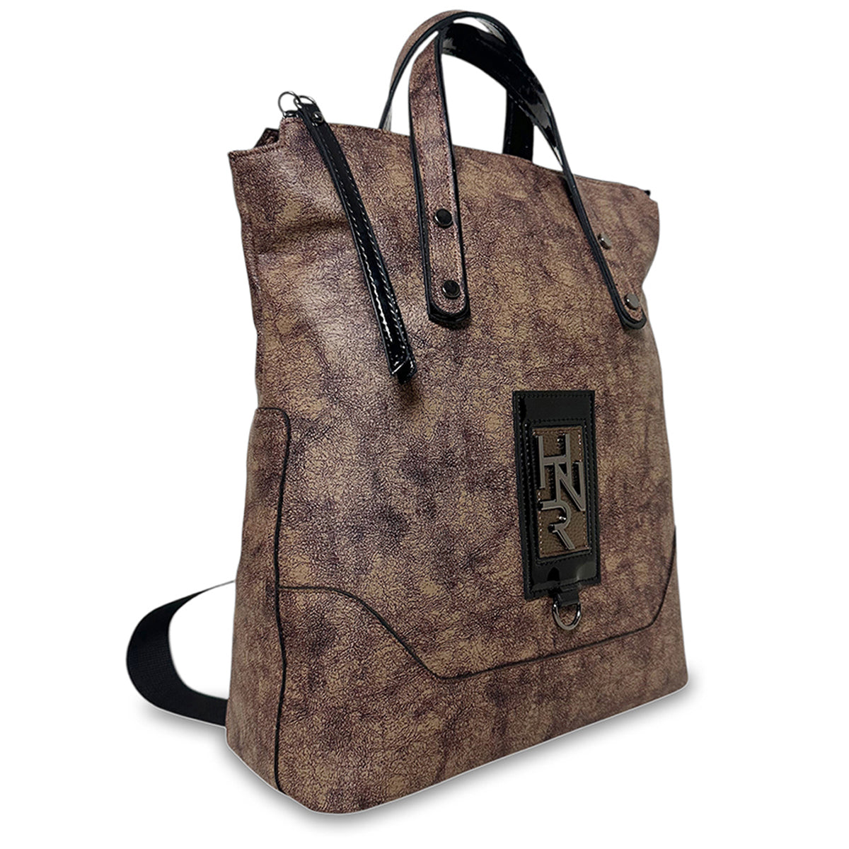 Γυναικεία τσάντα πλάτης maxi Coffee Καφέ