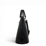 Τσάντα Ώμου maxi tote Croco Glos μαύρο Hunter, κλείσιμο με φερμουάρ περιμετρικά