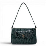 Γυναικεία Τσάντα Ώμου thiny Croco Glos Πράσινο Hunter