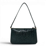 Τσάντα Ώμου thiny Croco Glos πράσινο Hunter, 1 σταθερό λουράκι για τον ώμο