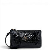Γυναικεία Τσάντα Χειρός mini Croco Glos Μαύρο Hunter