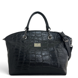 Γυναικεία Τσάντα Ώμου chainy tote Croco Μαύρο Hunter