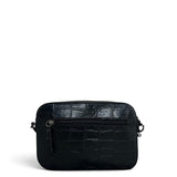 Τσάντα Χιαστί boxy Croco μαύρο Hunter, ρυθμιζόμενο λουράκι για χιαστί