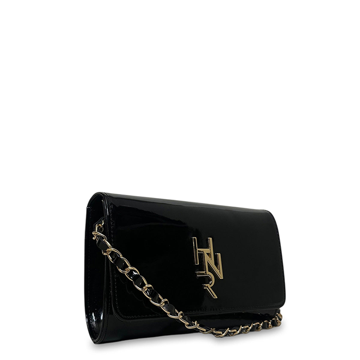 Γυναικεία τσάντα clutch Festive Μαύρο Λουστρίνι