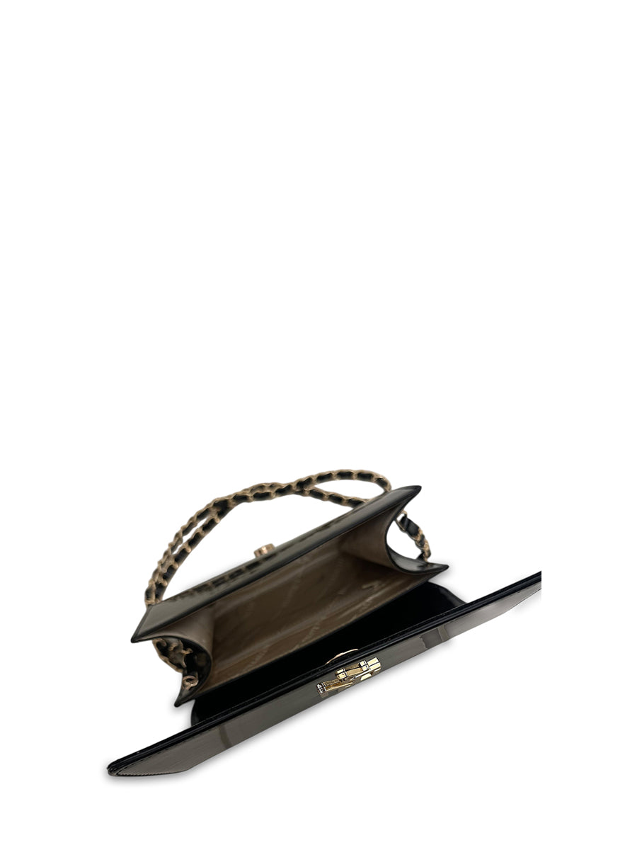 Γυναικεία τσάντα clutch Festive Μαύρο Λουστρίνι