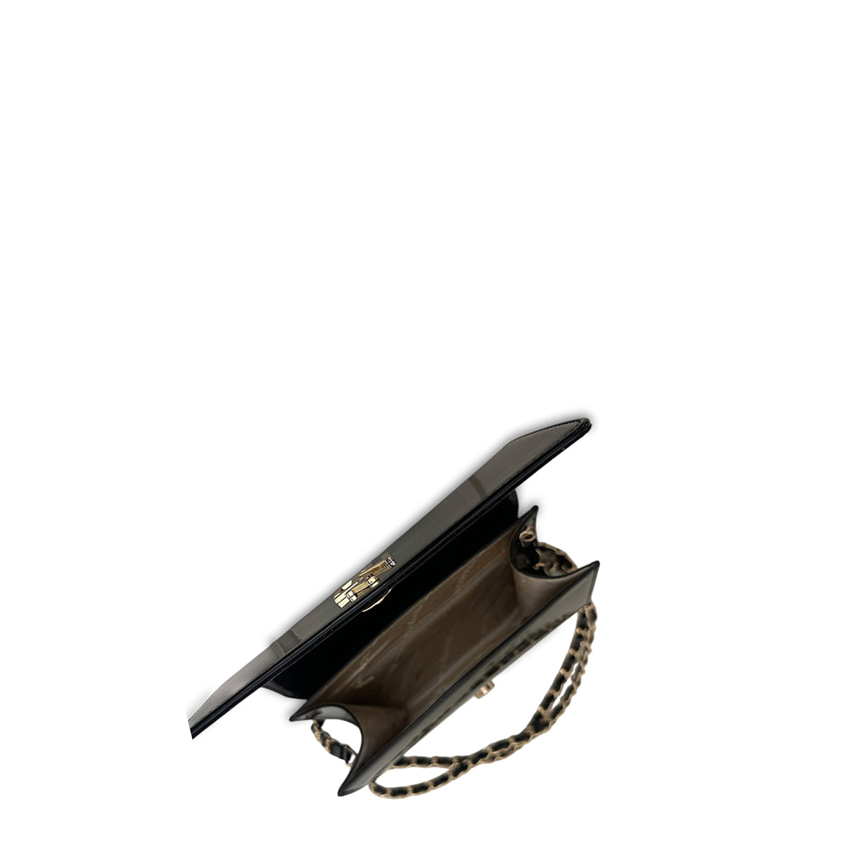 Γυναικεία τσάντα clutch Festive Μαύρο Λουστρίνι