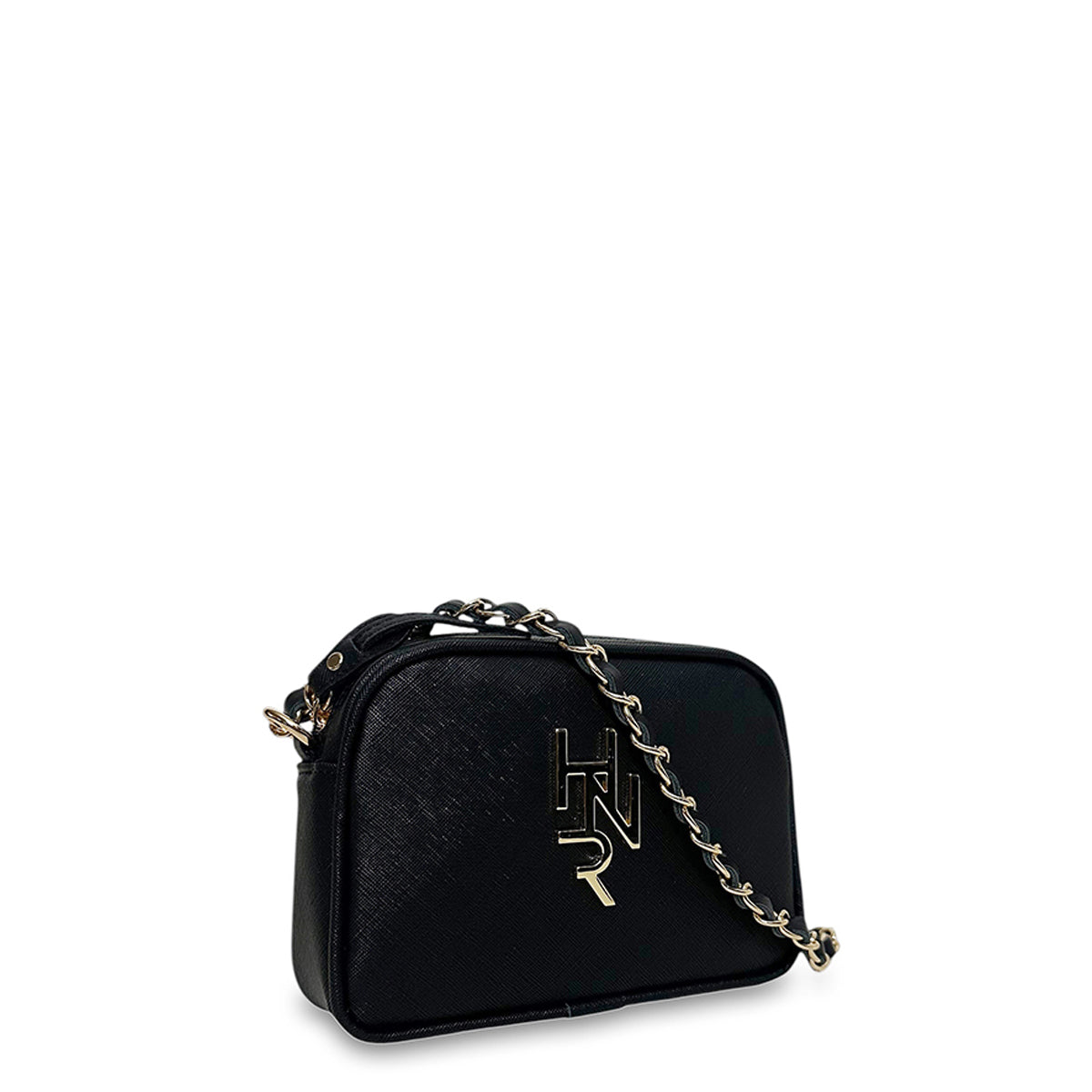 Γυναικεία τσάντα mini oval Festive Μαύρο