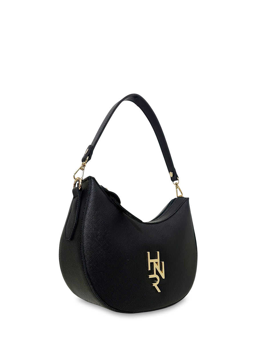 Γυναικεία τσάντα mini hobo Festive Μαύρο