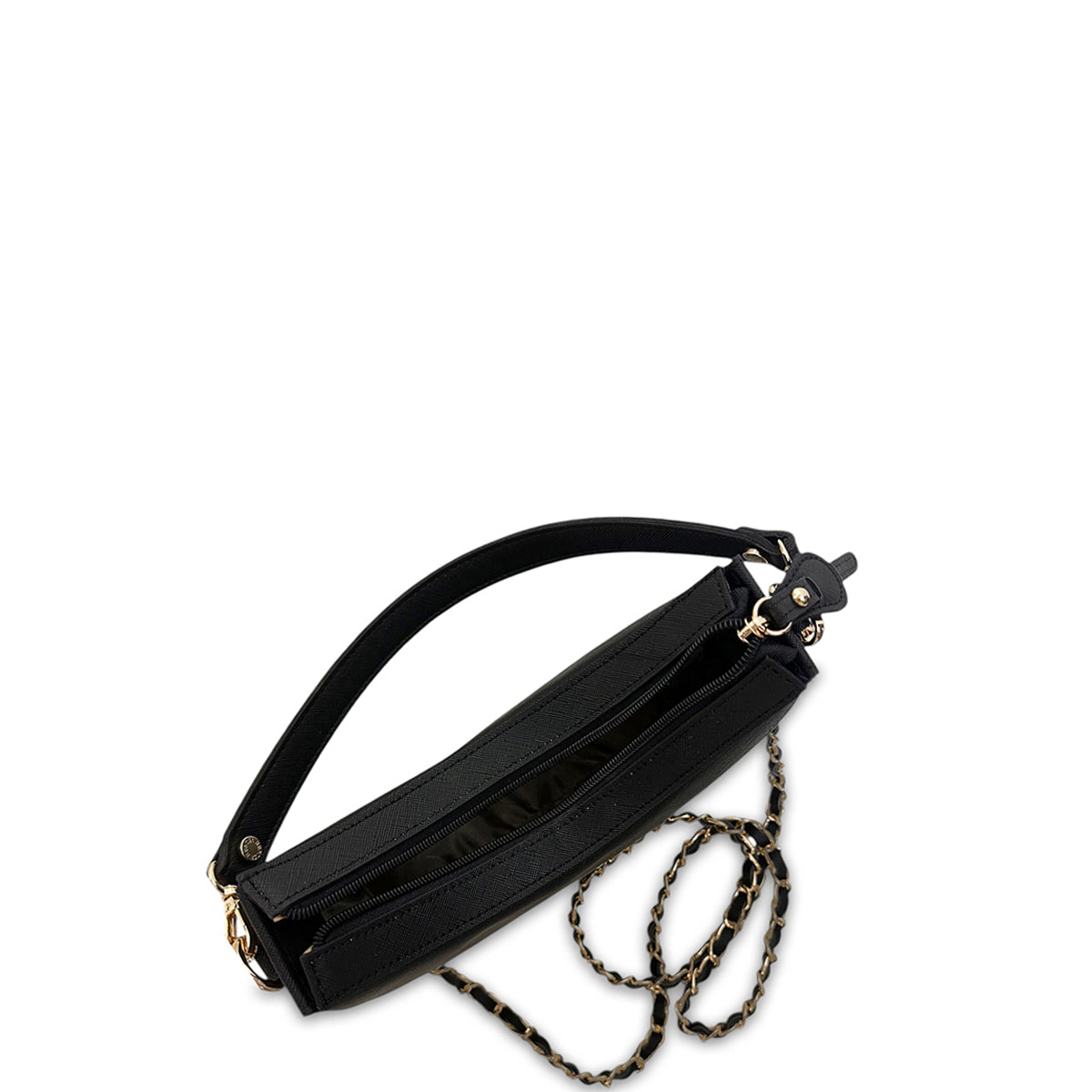 Γυναικεία τσάντα mini hobo Festive Μαύρο