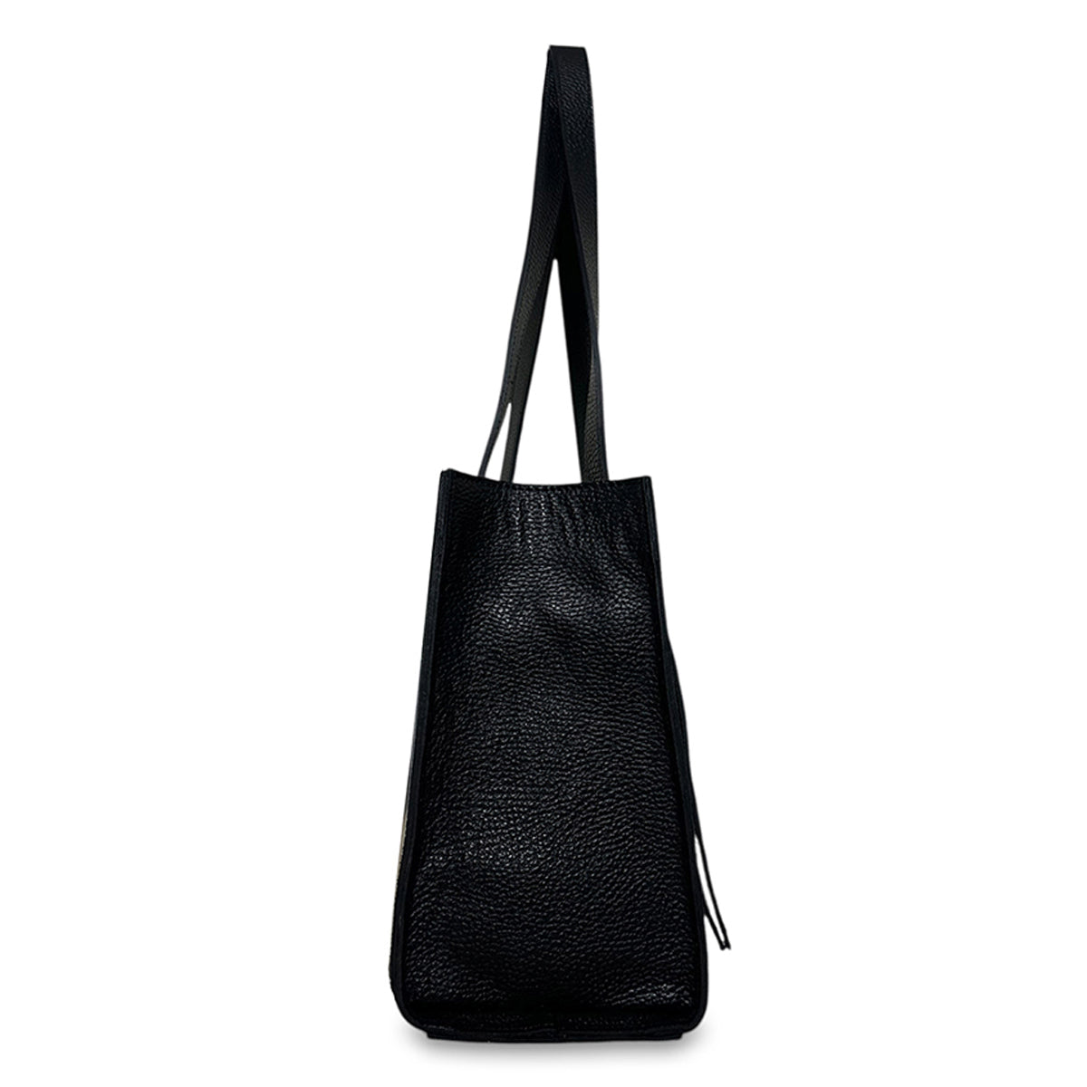 Γυναικεία τσάντα ώμου δερμάτινη Grain Μαύρο