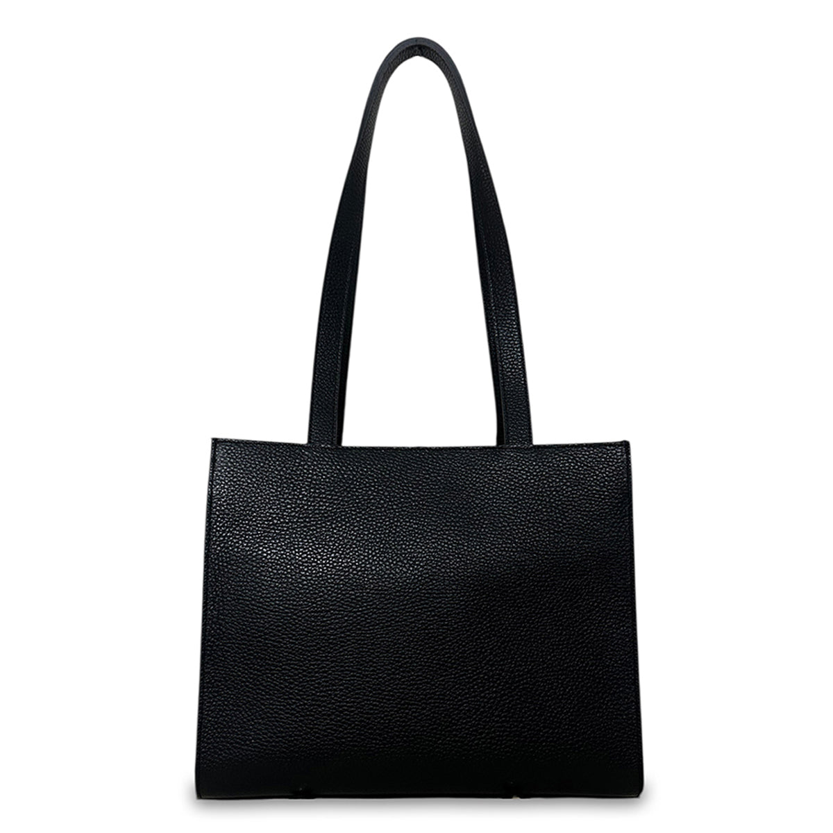 Γυναικεία τσάντα ώμου δερμάτινη Grain Μαύρο