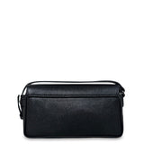 Γυναικεία τσάντα χιαστί flap δερμάτινη Grain Μαύρο