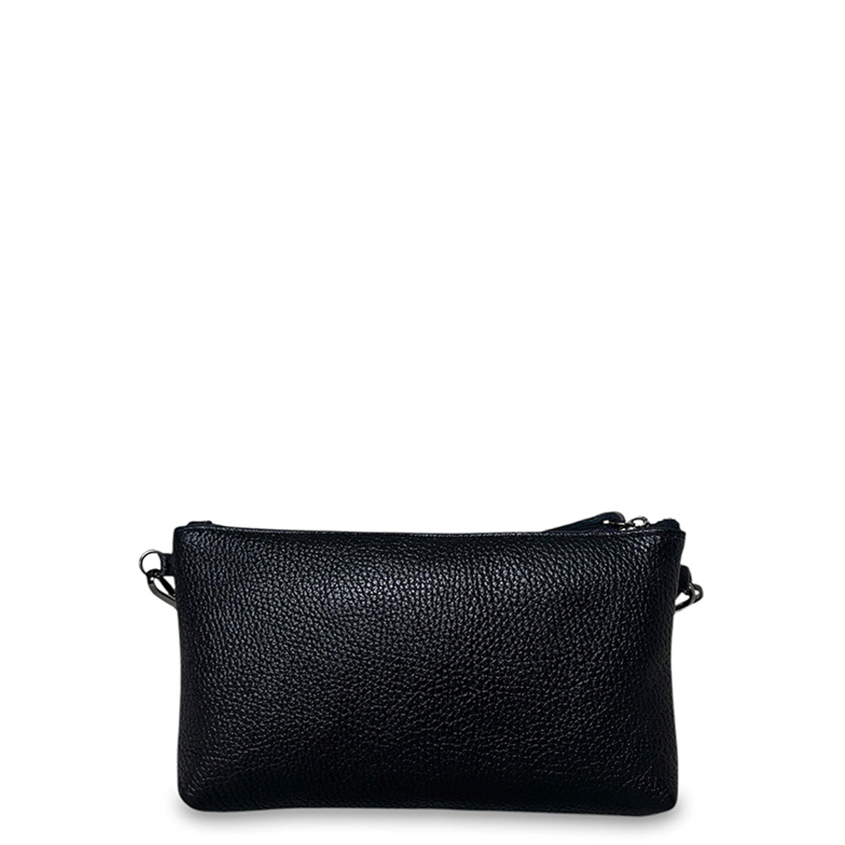 Γυναικεία τσάντα χειρός - χιαστί δερμάτινη Grain Μαύρο