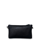 Γυναικεία τσάντα χειρός - χιαστί δερμάτινη Grain Μαύρο