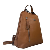 Δερμάτινη γυναικεία τσάντα πλάτης οβάλ Ταμπά