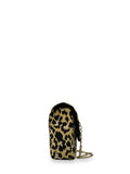 Γυναικεία τσάντα ώμου flap Leopard Κίτρινο