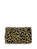 Γυναικεία τσάντα ώμου flap Leopard Κίτρινο