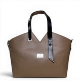 Γυναικεία Τσάντα Ώμου triangle tote Mokka Πούρο Hunter