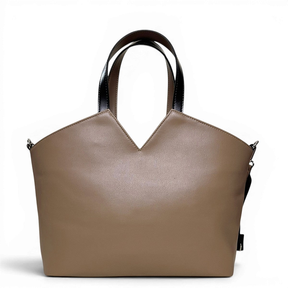 Τσάντα Ώμου triangle tote Mokka πούρο Hunter, διαστάσεις μήκος 33 εκ., πλάτος 11 εκ., ύψος 24 εκ.