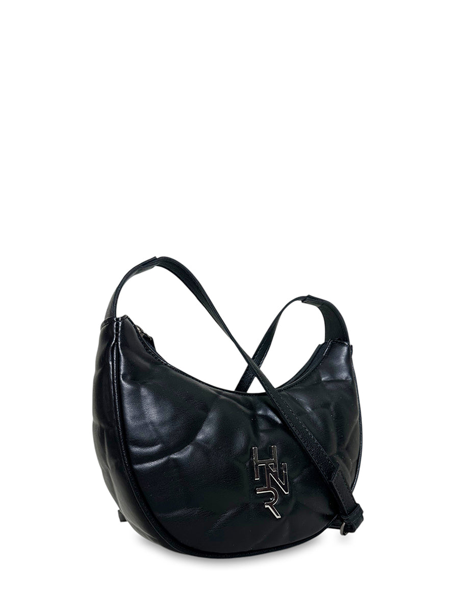 Γυναικεία τσάντα mini hobo Nefeli Μαύρο