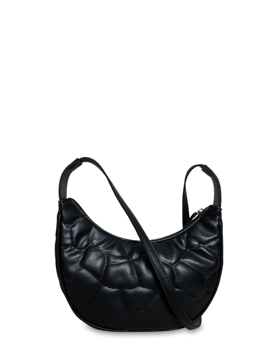 Γυναικεία τσάντα mini hobo Nefeli Μαύρο