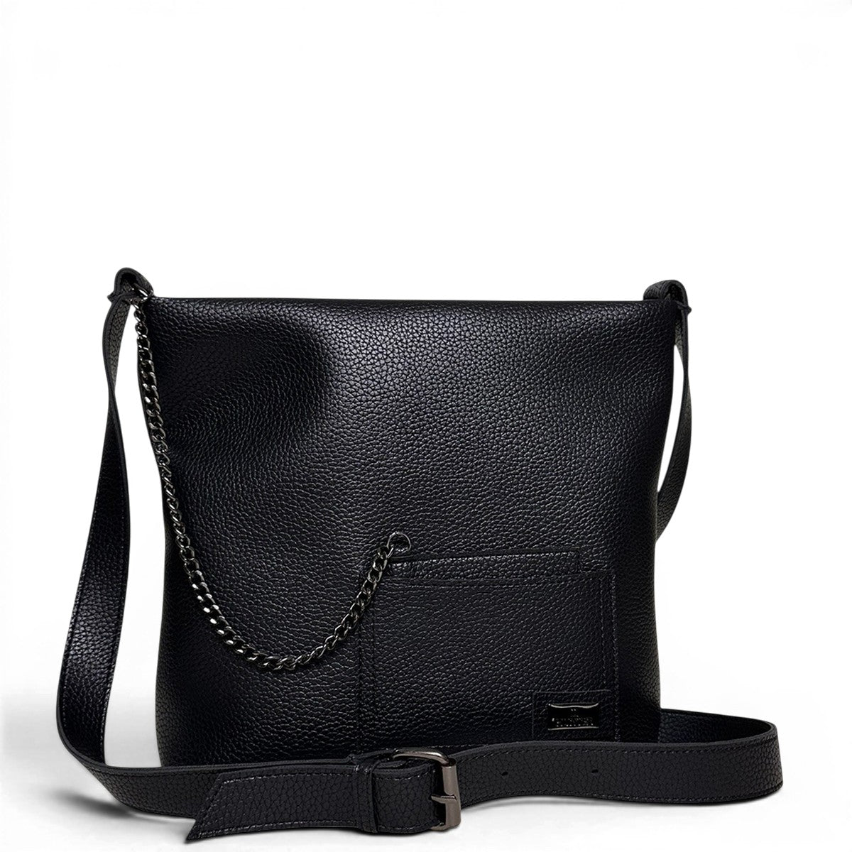 Τσάντα Χιαστί messenger Noir μαύρο Hunter, διαστάσεις μήκος 28 εκ., πλάτος 10 εκ., ύψος 28 εκ.
