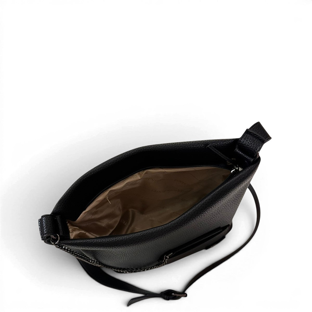 Τσάντα Χιαστί messenger Noir μαύρο Hunter, τυπωμένη φόδρα HUNTER