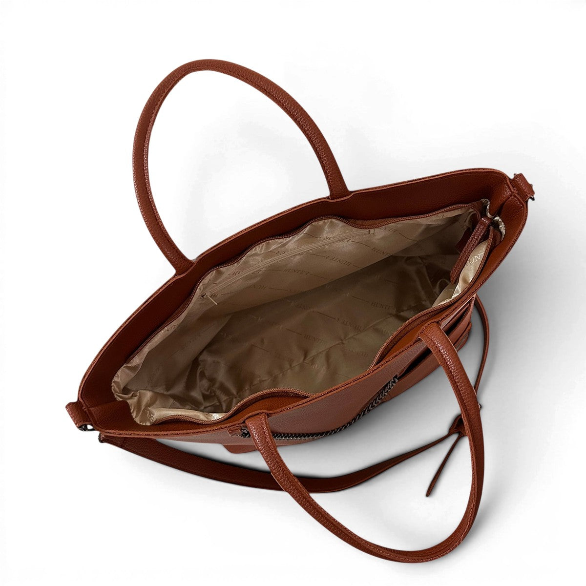 Τσάντα Ώμου maxi tote Noir ταμπά Hunter, διαστάσεις μήκος 34 εκ., πλάτος 17 εκ., ύψος 27 εκ.
