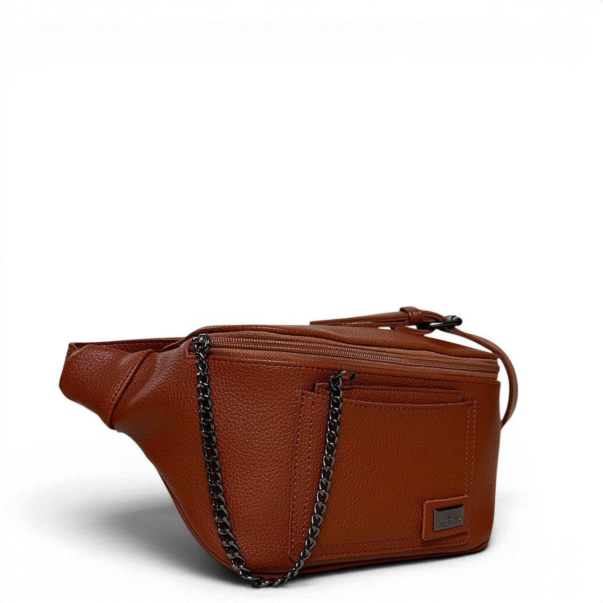 Τσάντα Μέσης crossbody Noir ταμπά Hunter με ανάγλυφη υφή