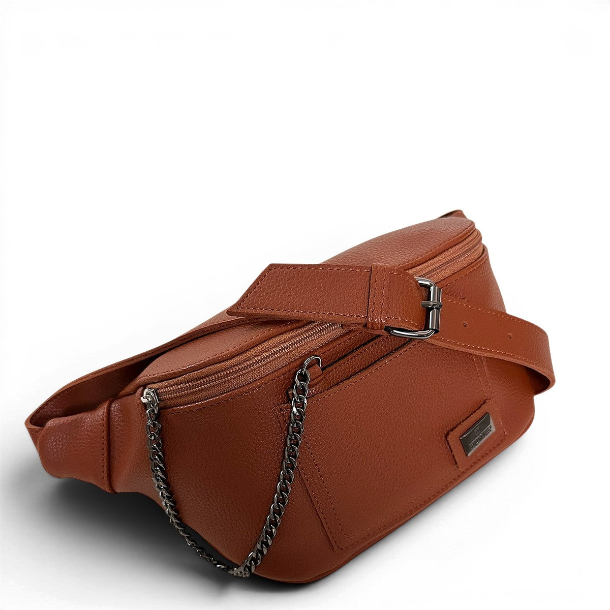 Τσάντα Μέσης crossbody Noir ταμπά Hunter, διαστάσεις μήκος 27 εκ., πλάτος 12,5 εκ., ύψος 14 εκ.