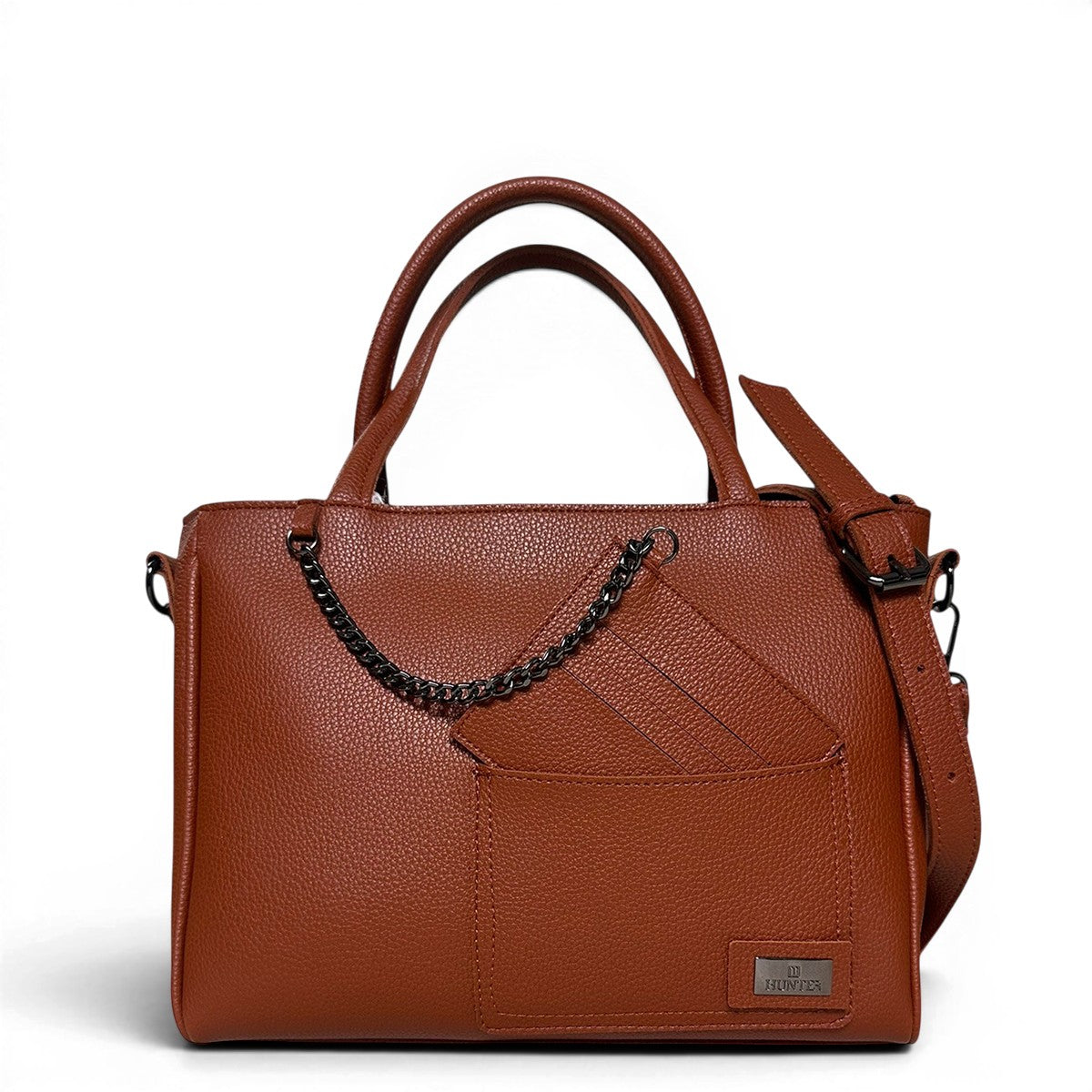 Τσάντα Ώμου tote Noir ταμπά Hunter, τυπωμένη φόδρα HUNTER