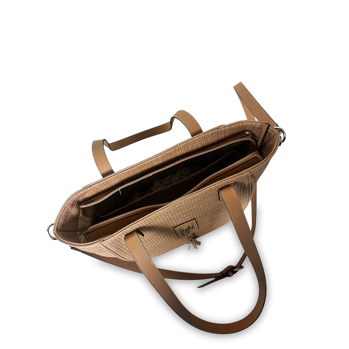 Γυναικεία τσάντα ώμου shopper Nomade Φυσικό