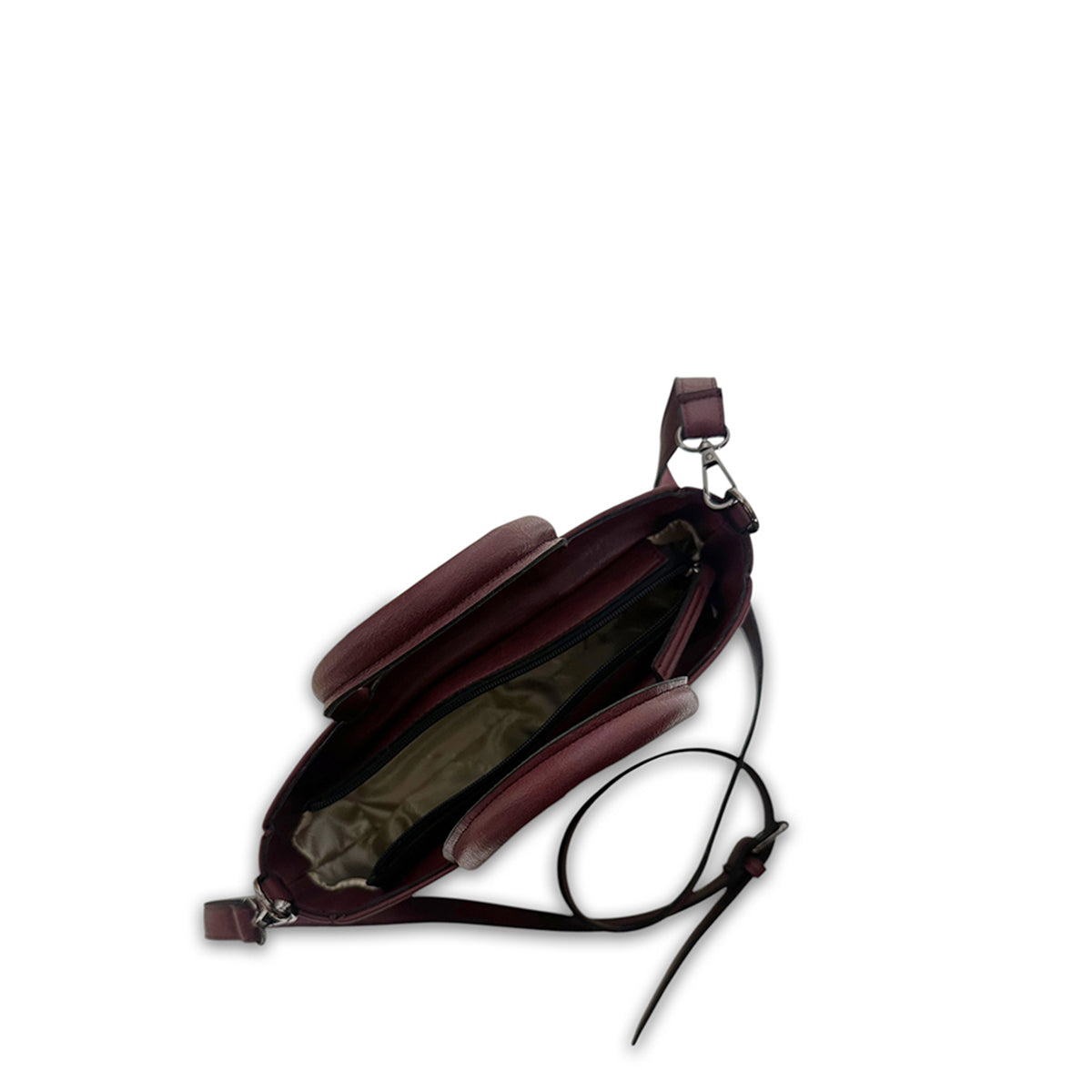 Γυναικεία τσάντα mini tote Oriana Μπορντώ