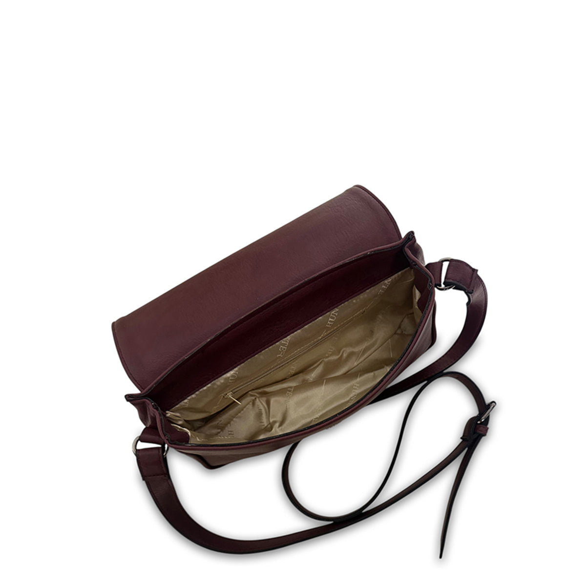 Γυναικεία τσάντα χιαστί flap Oriana Μπορντώ