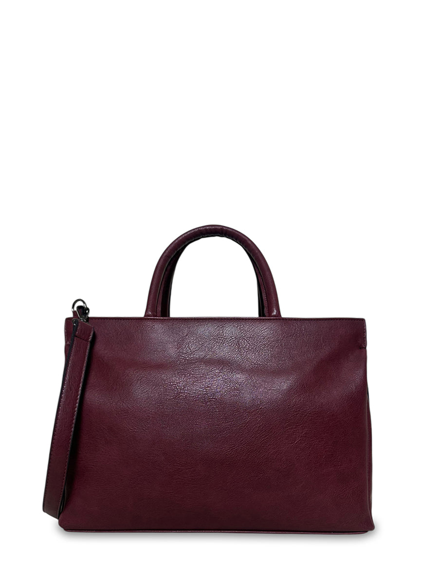 Γυναικεία τσάντα ώμου tote Oriana Μπορντώ