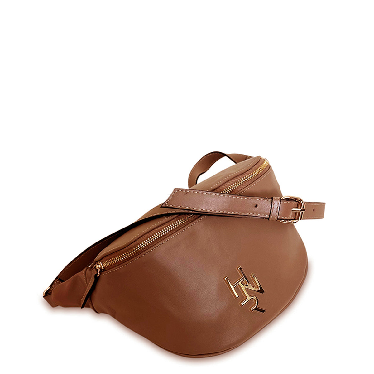 Γυναικεία τσάντα μέσης δερμάτινη Plain Ταμπά