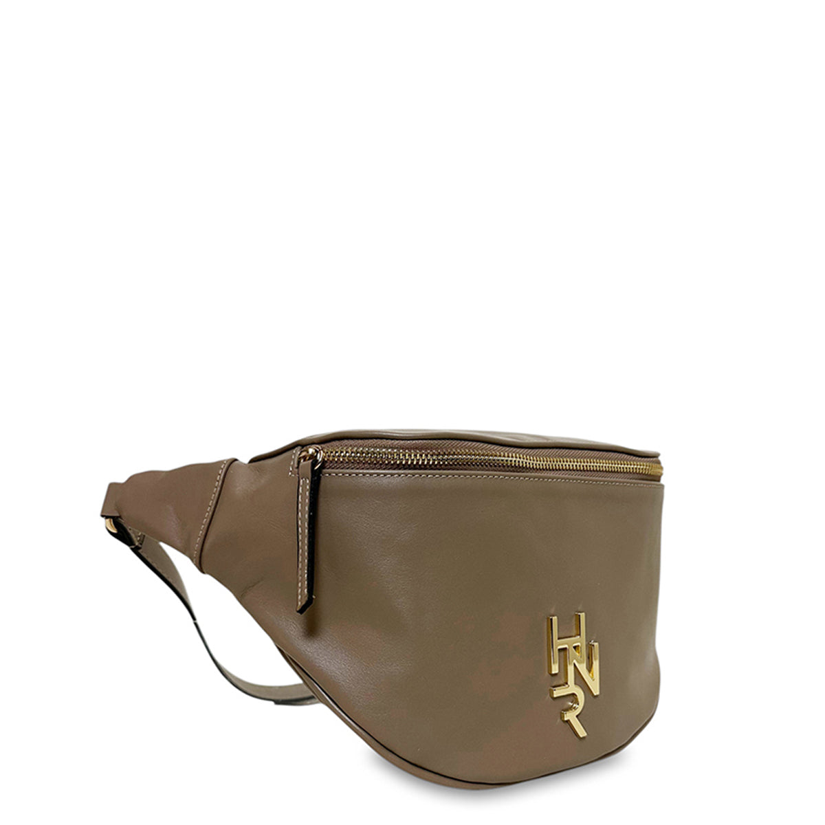 Γυναικεία τσάντα μέσης δερμάτινη Plain Πούρο