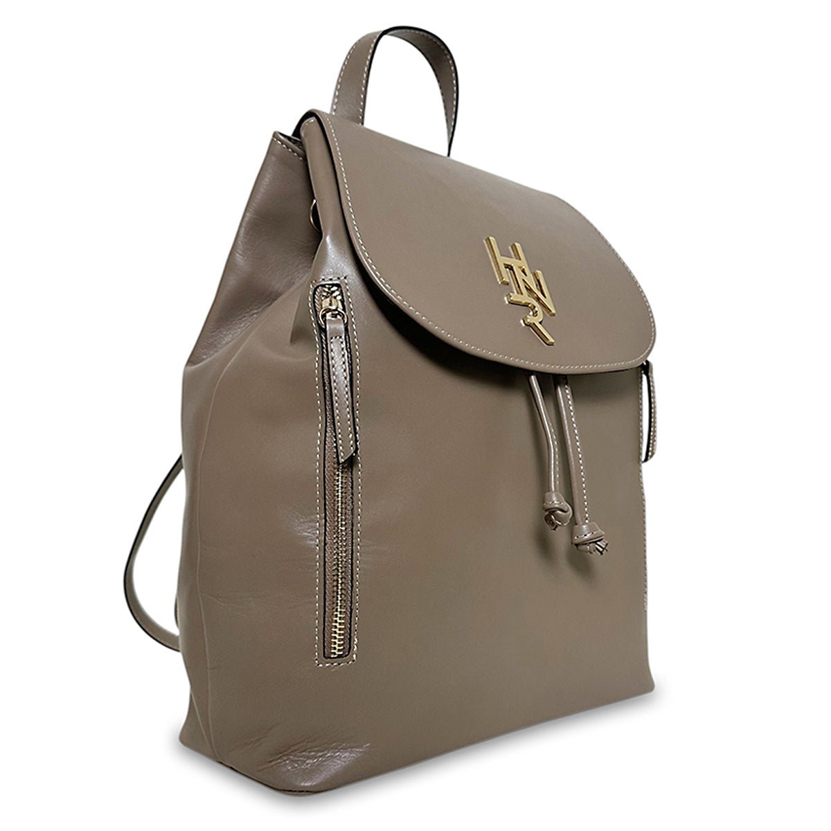 Γυναικεία τσάντα πλάτης δερμάτινη Plain Πούρο