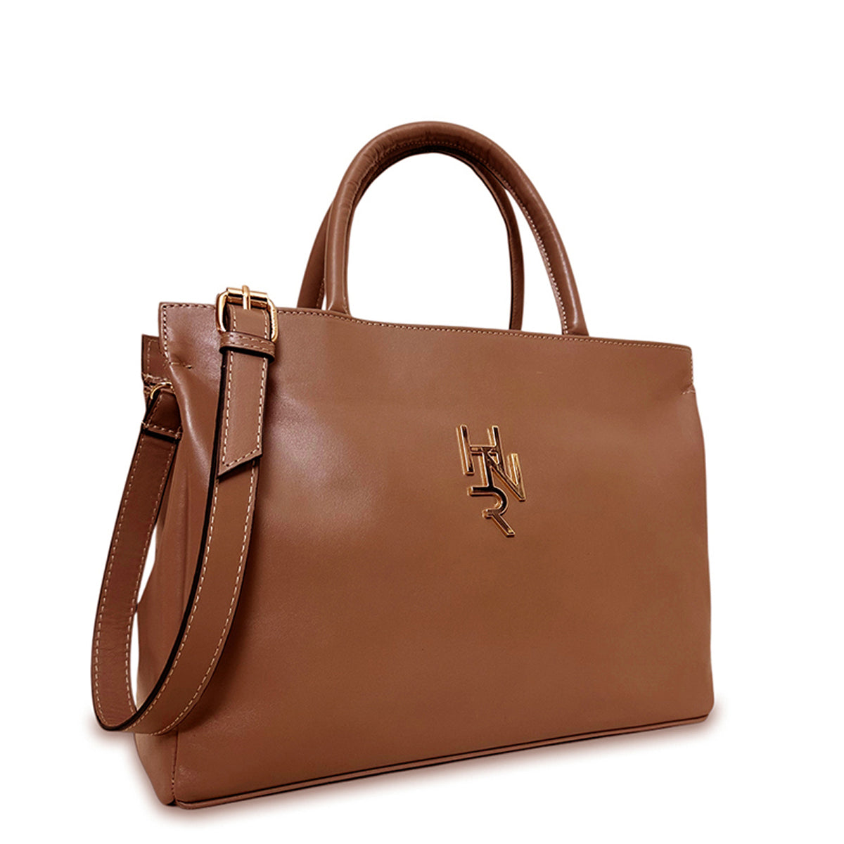 Γυναικεία τσάντα ώμου δερμάτινη top handle Plain Ταμπά