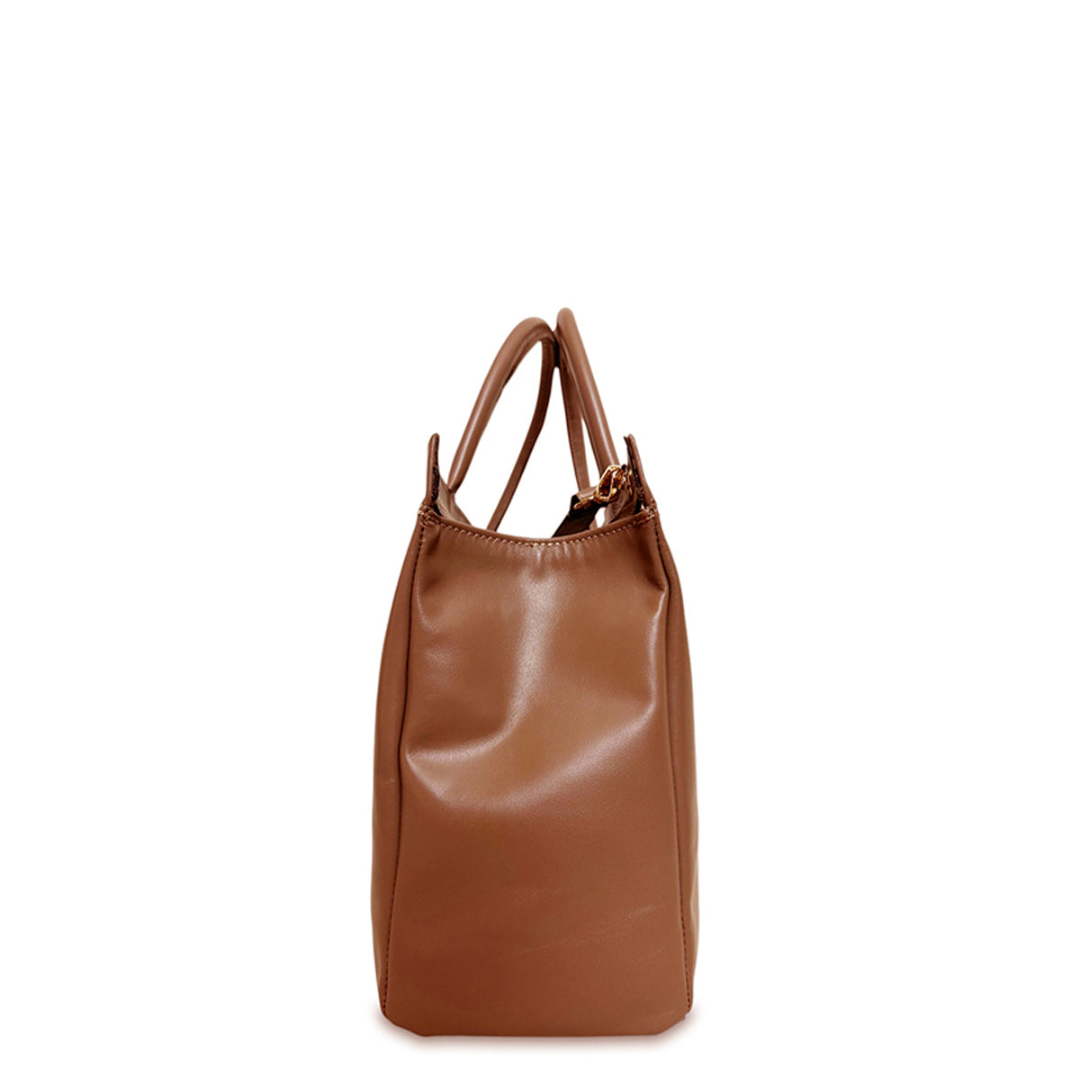 Γυναικεία τσάντα ώμου δερμάτινη top handle Plain Ταμπά