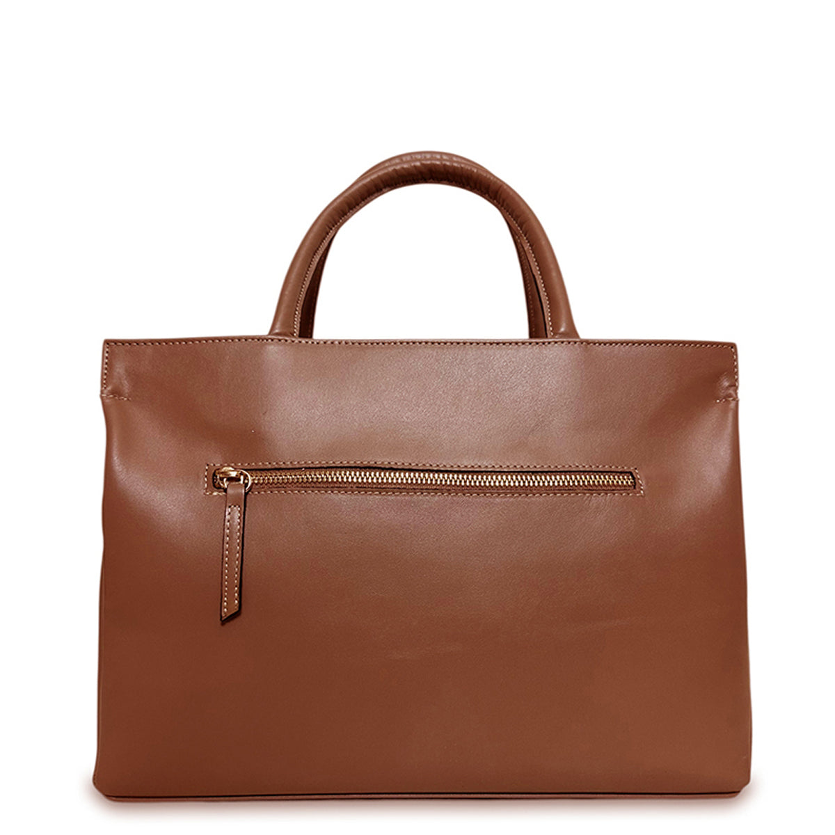 Γυναικεία τσάντα ώμου δερμάτινη top handle Plain Ταμπά