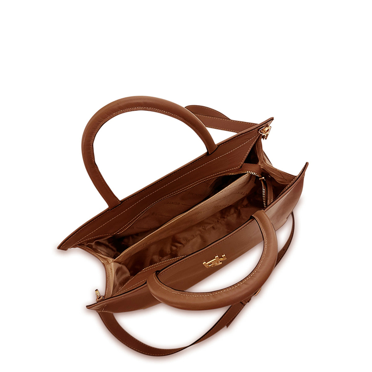 Γυναικεία τσάντα ώμου δερμάτινη top handle Plain Ταμπά