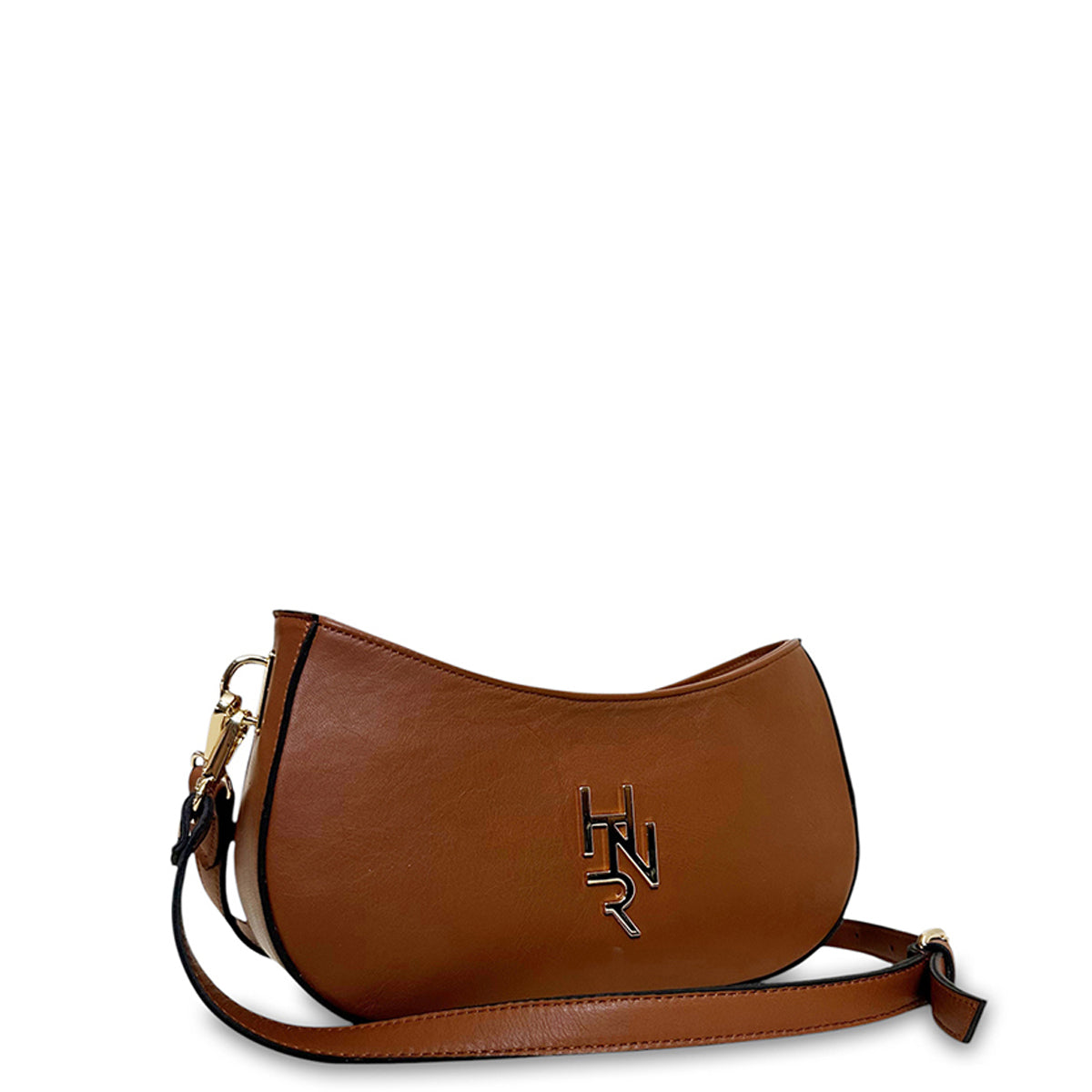 Γυναικεία τσάντα δερμάτινη baguette Plain Ταμπά