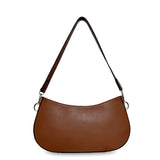 Γυναικεία τσάντα δερμάτινη baguette Plain Ταμπά