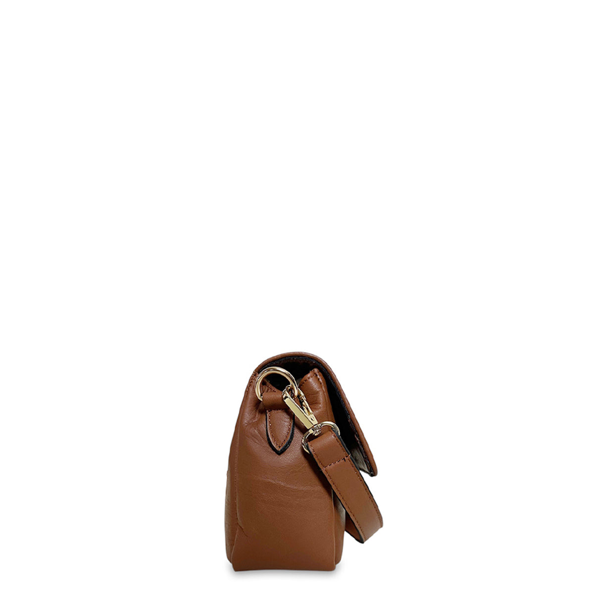 Γυναικεία τσάντα δερμάτινη flap Plain Ταμπά