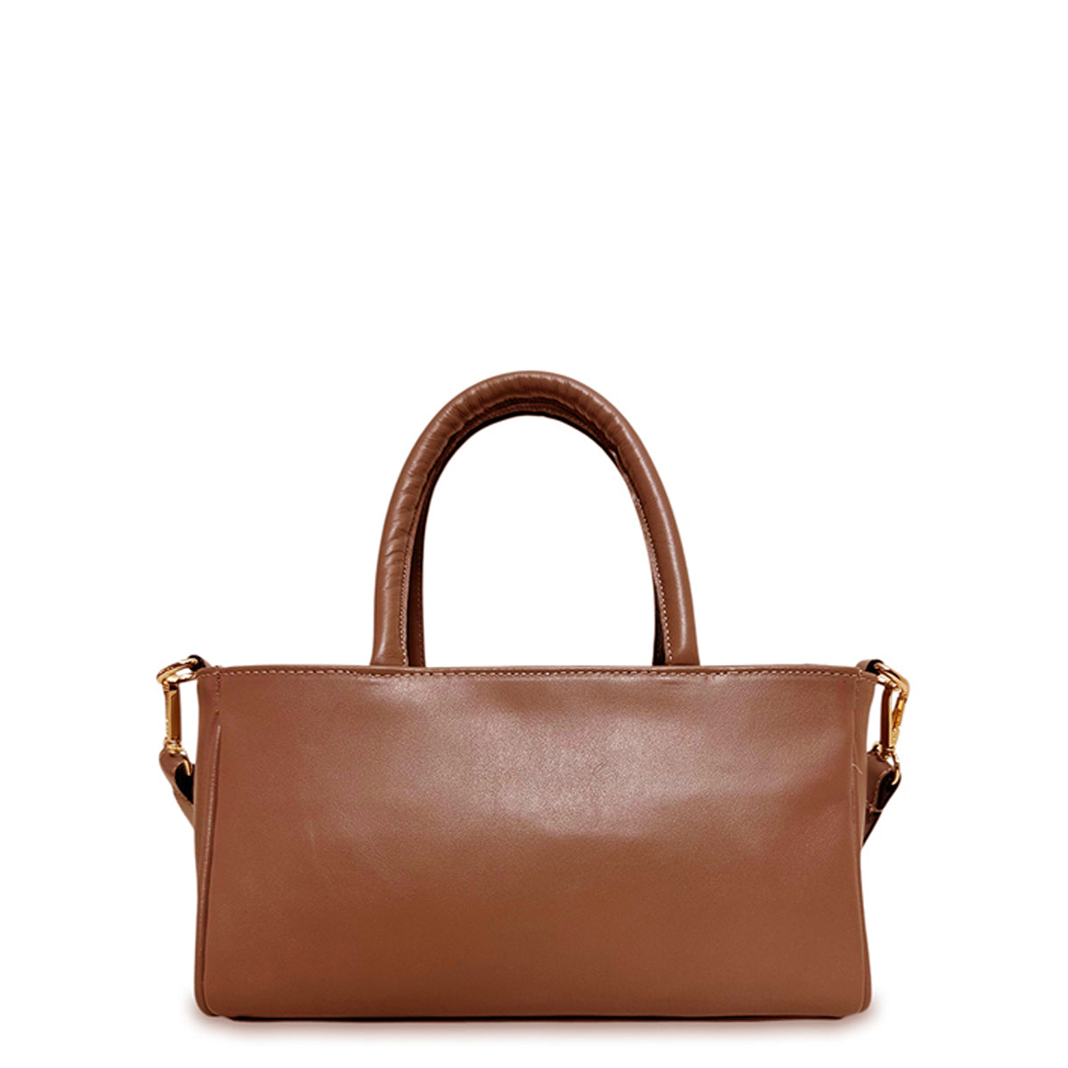 Γυναικεία τσάντα δερμάτινη mini top handle Plain Ταμπά