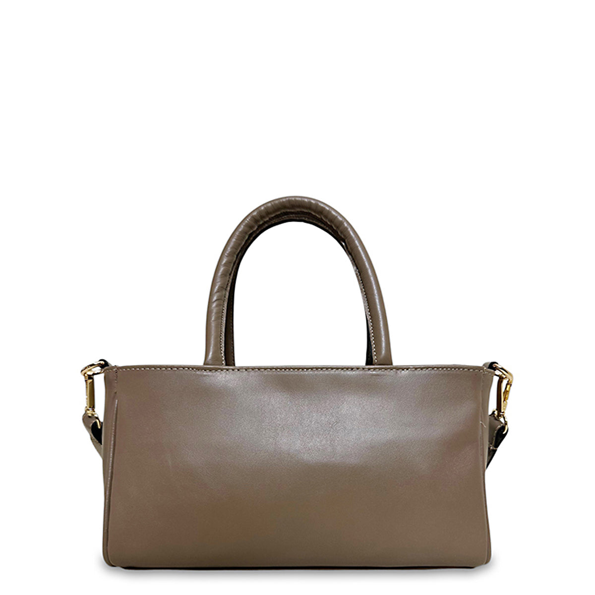 Γυναικεία τσάντα δερμάτινη mini top handle Plain Πούρο