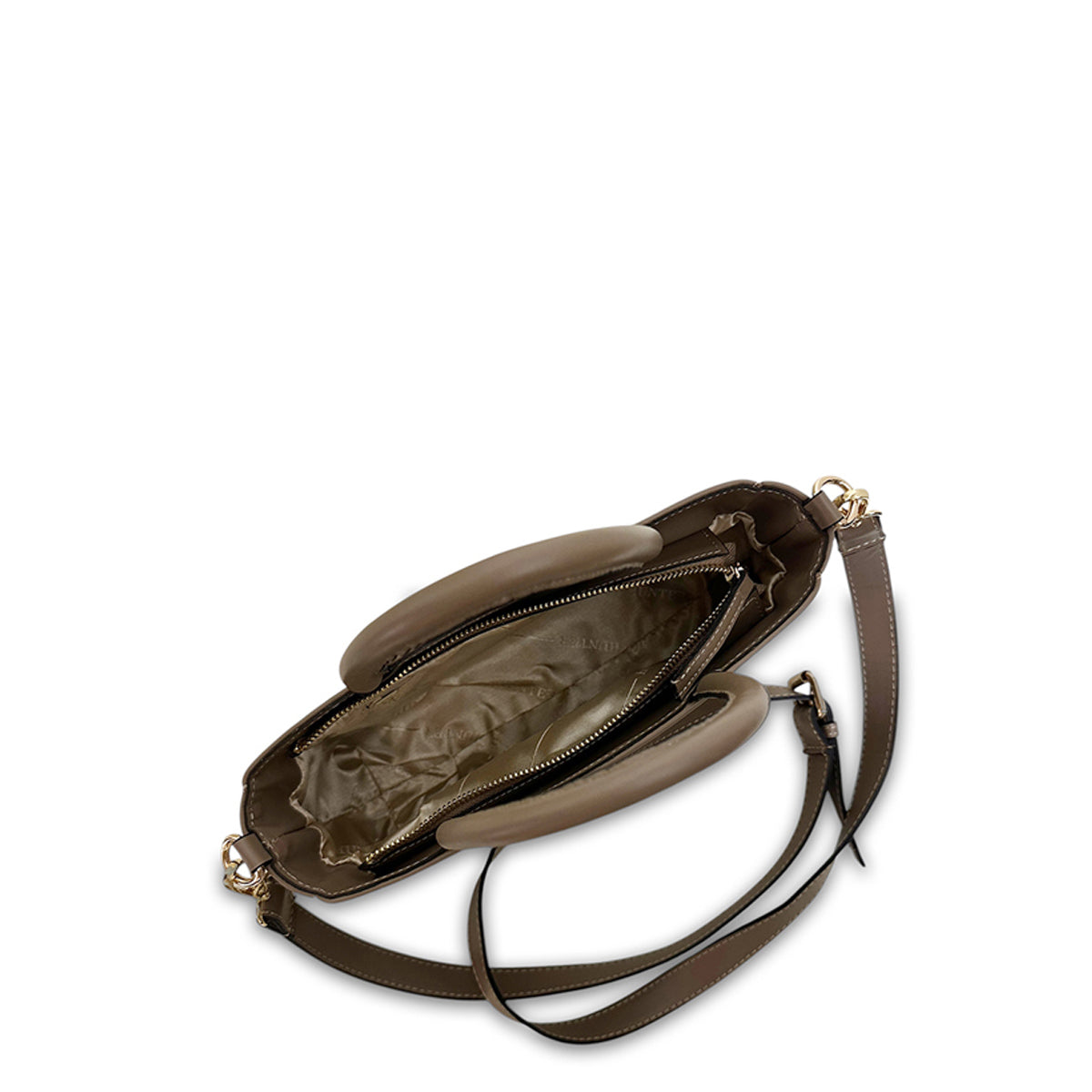 Γυναικεία τσάντα δερμάτινη mini top handle Plain Πούρο