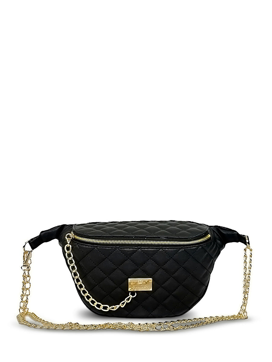 Γυναικεία τσάντα μέσης waist Quilted Μαύρο