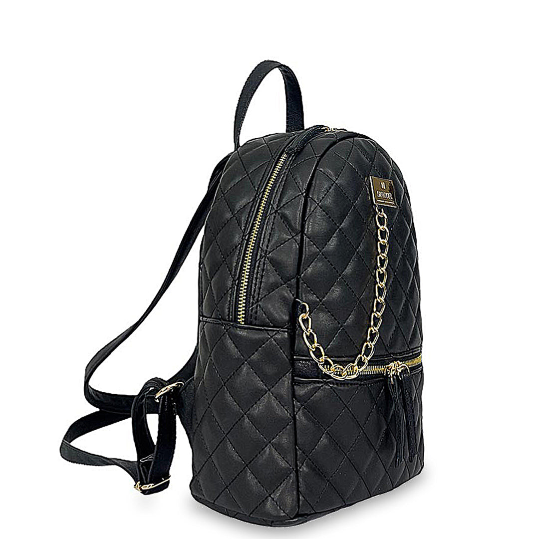 Γυναικεία τσάντα πλάτης maxi Quilted Μαύρο